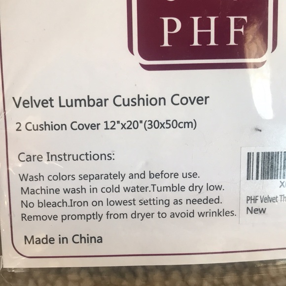 Velvet Microfiber Lumbar Cushion Zipper Covers - Picture 4 of 6